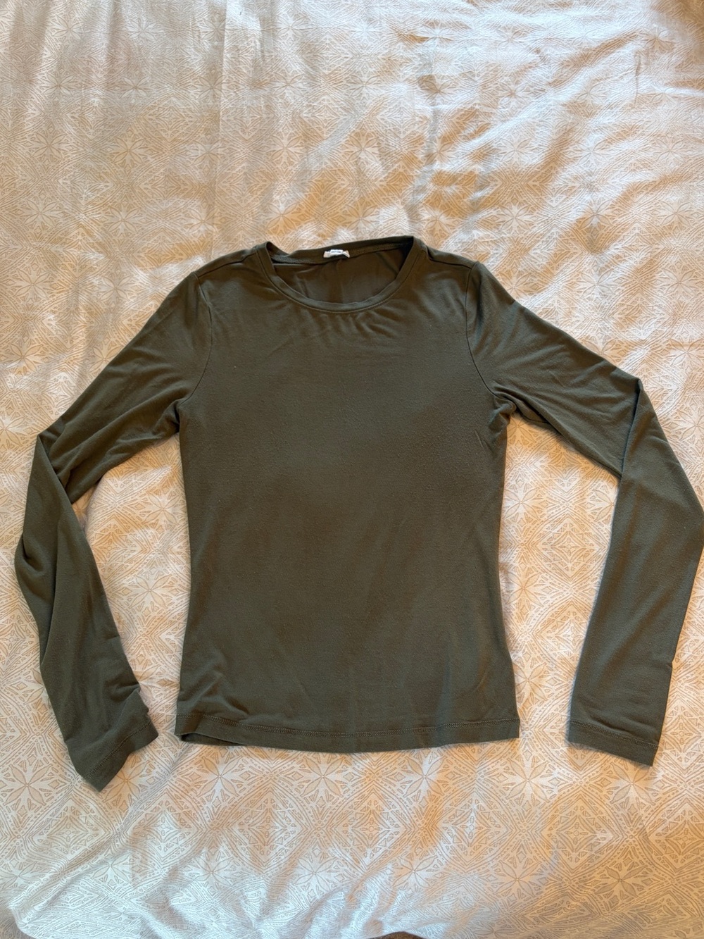 Women's Long Sleeve Top - Olive Green